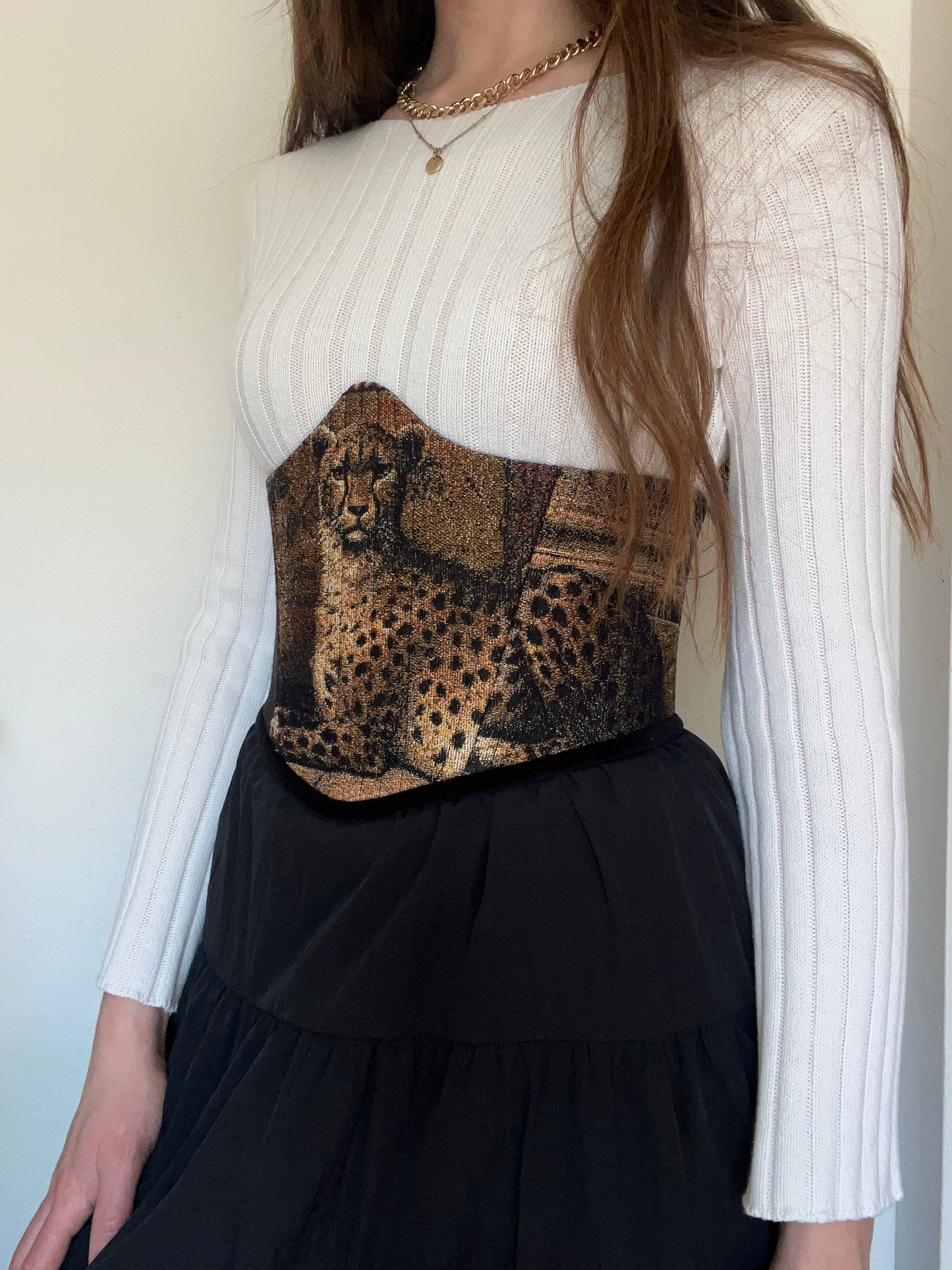 Cheetah Underbust corsage belt