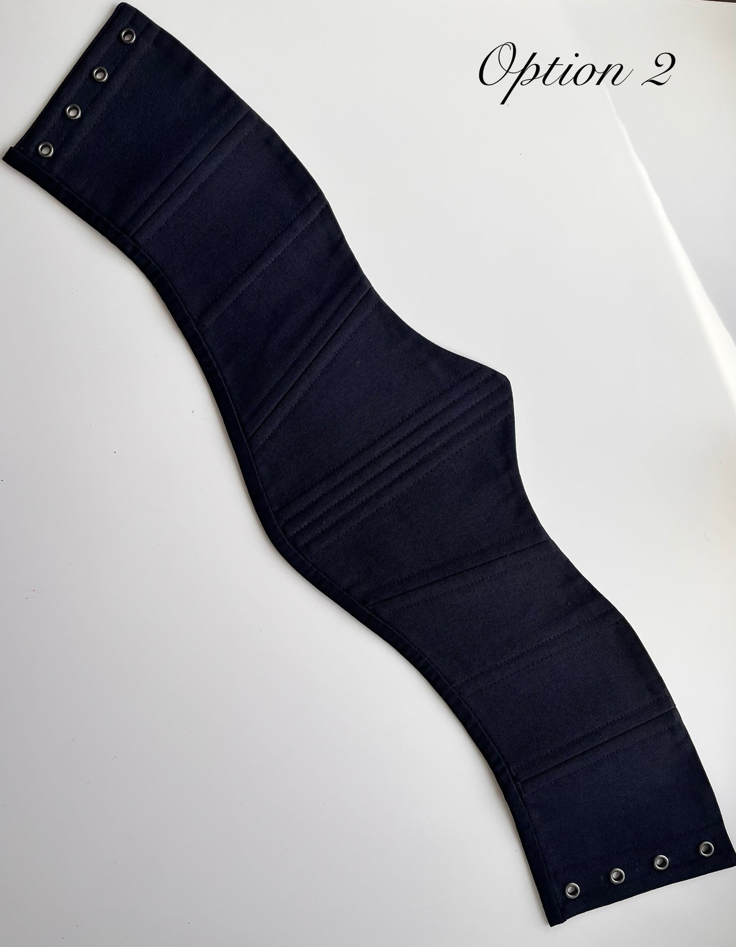 Classic Black Cotton Corset Belt