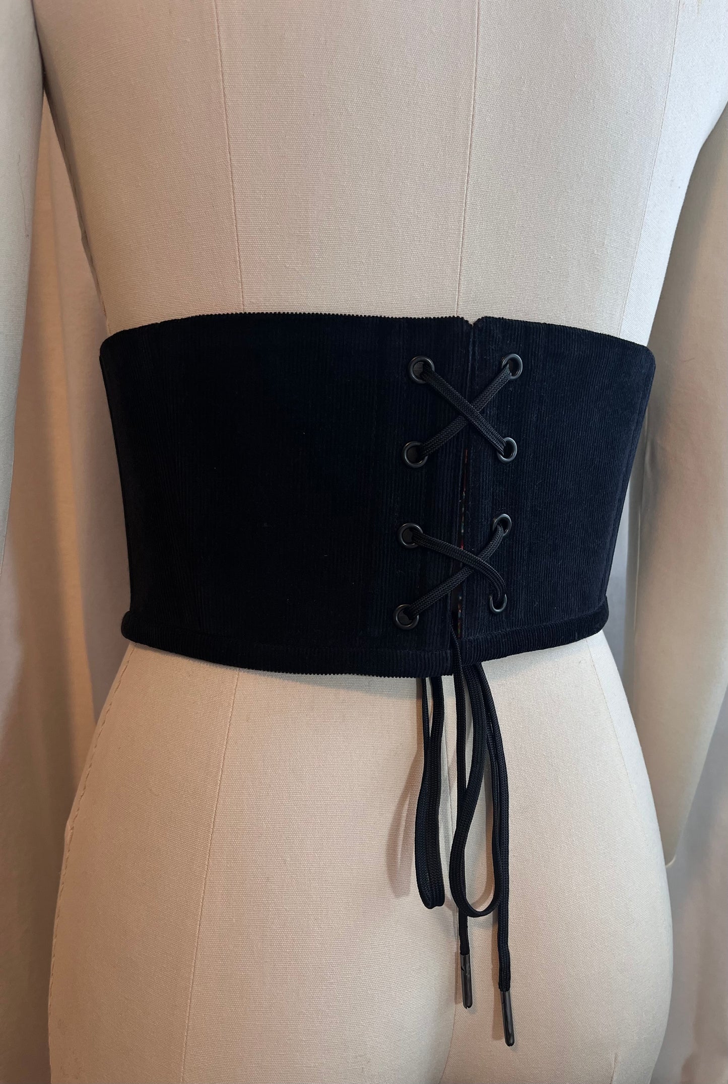 Quiet Grace - black corduroy belt