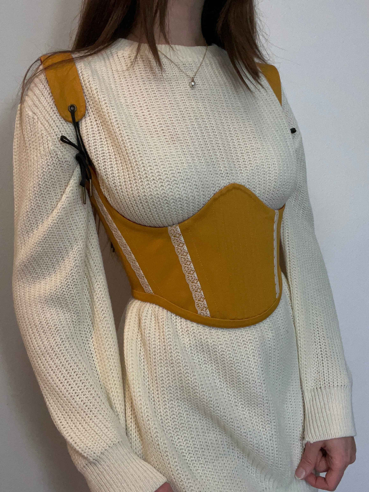 Marigold and Holly reversible corset with removable shoulder straps