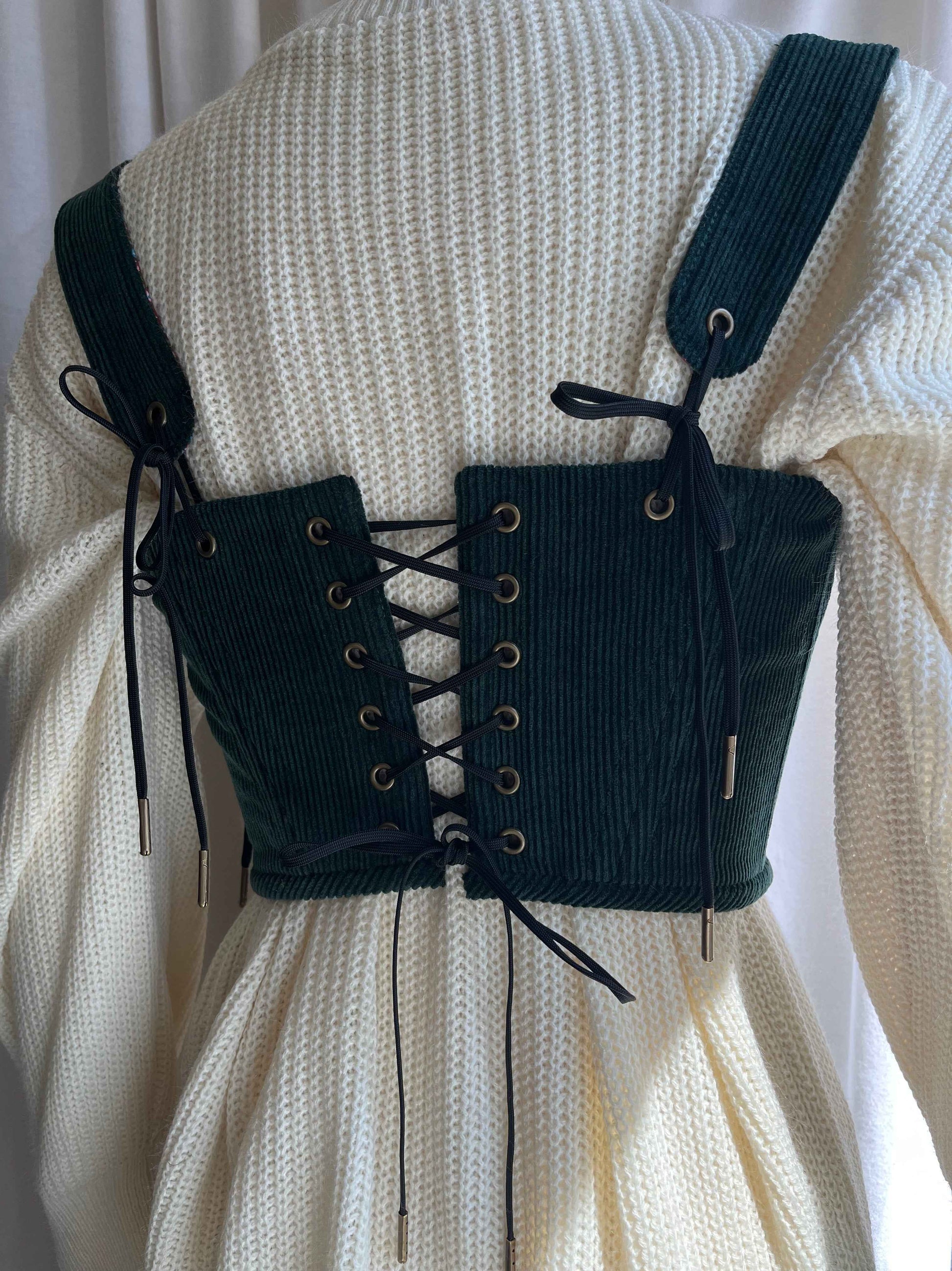 Lily of the valley Underbust corsage with removable shoulder straps