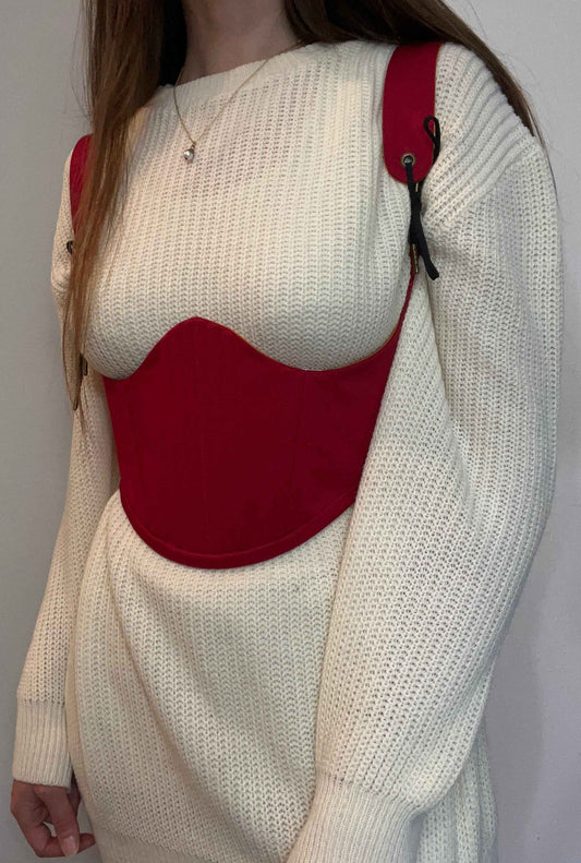 Marigold and Holly reversible corset with removable shoulder straps