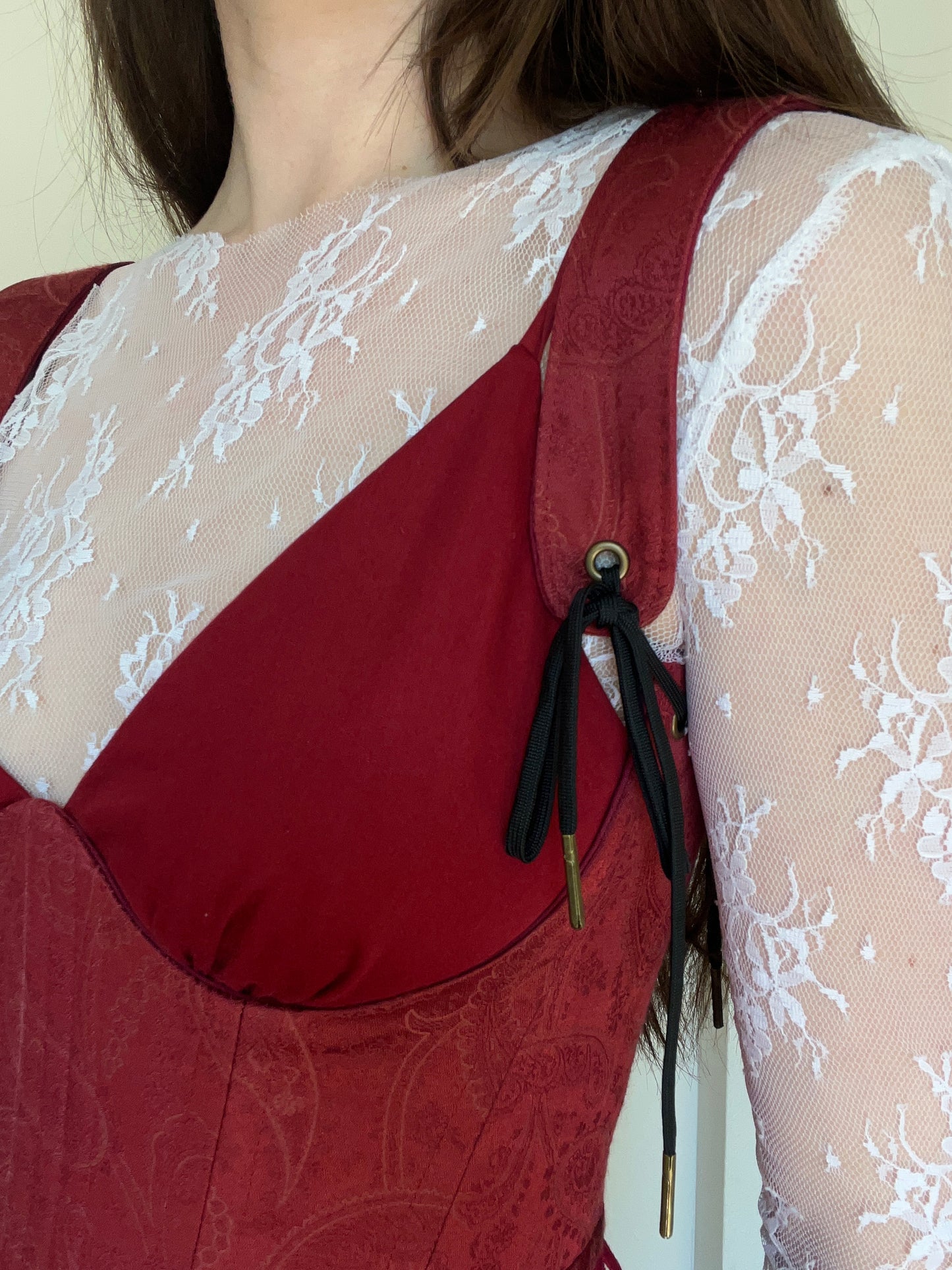 Heirloom Paisley Underbust Corsage Belt, S-M