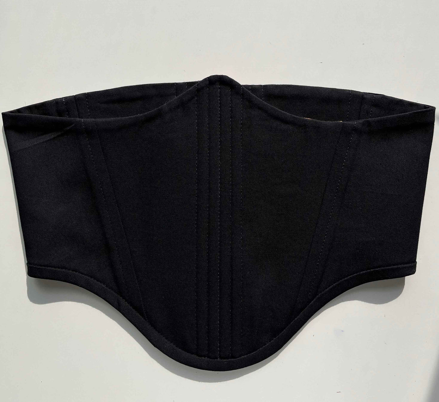 Reversible Corsage Belt in Black Twill & Damask