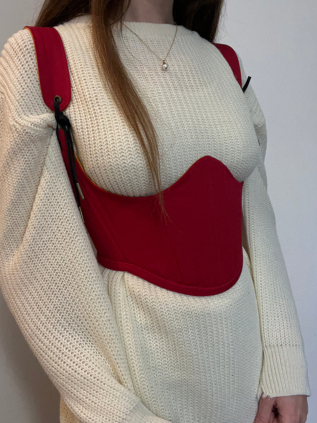 Marigold and Holly reversible corset with removable shoulder straps