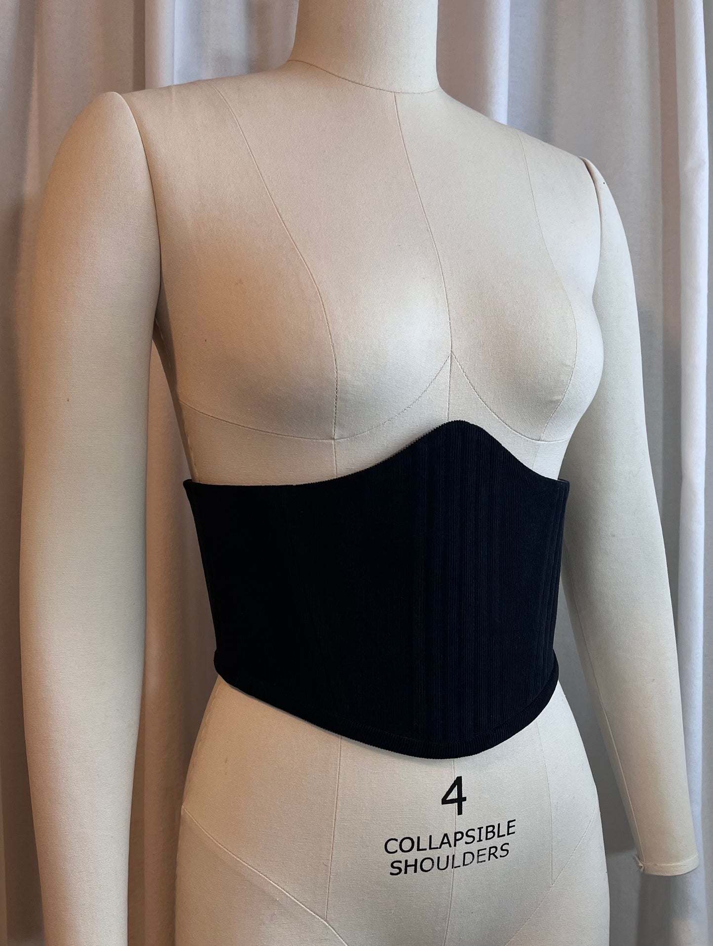 Quiet Grace - black corduroy belt