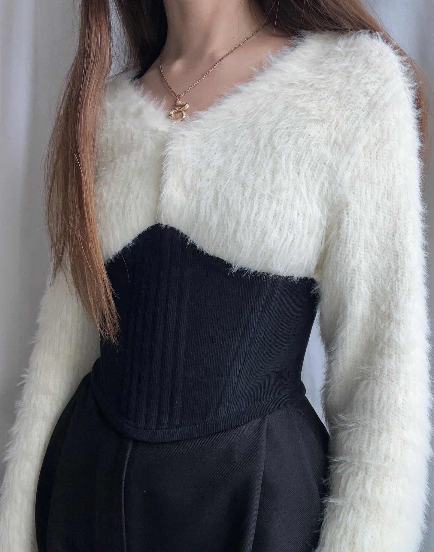 Quiet Grace - black corduroy belt