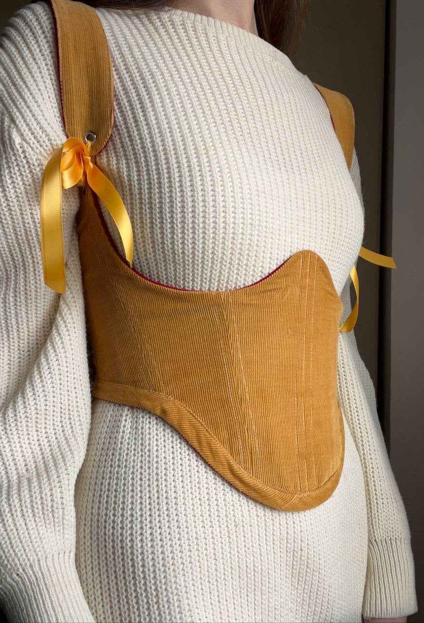 Reversible underbust corsage, size M/L(40/42)