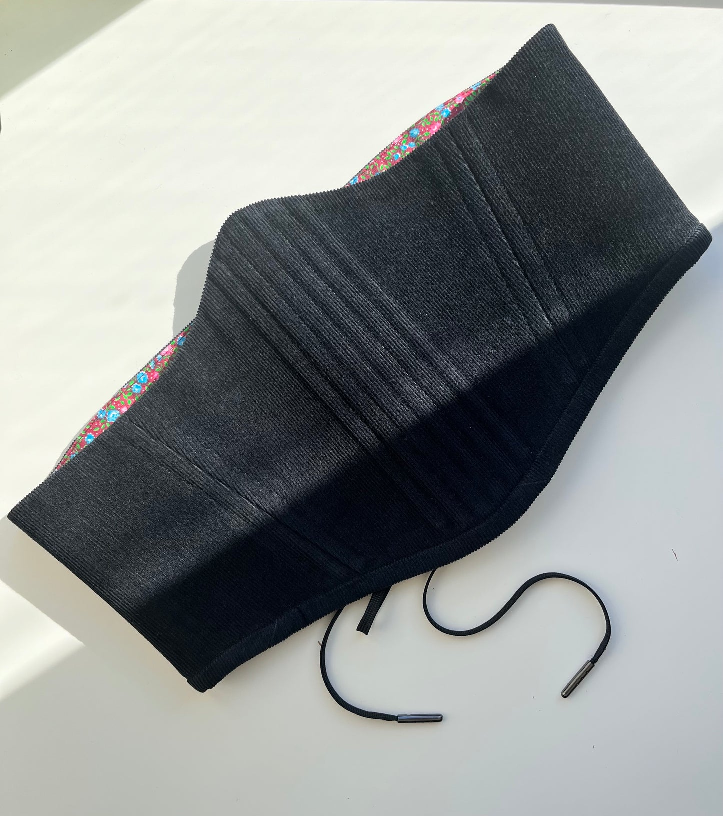 Quiet Grace - black corduroy belt