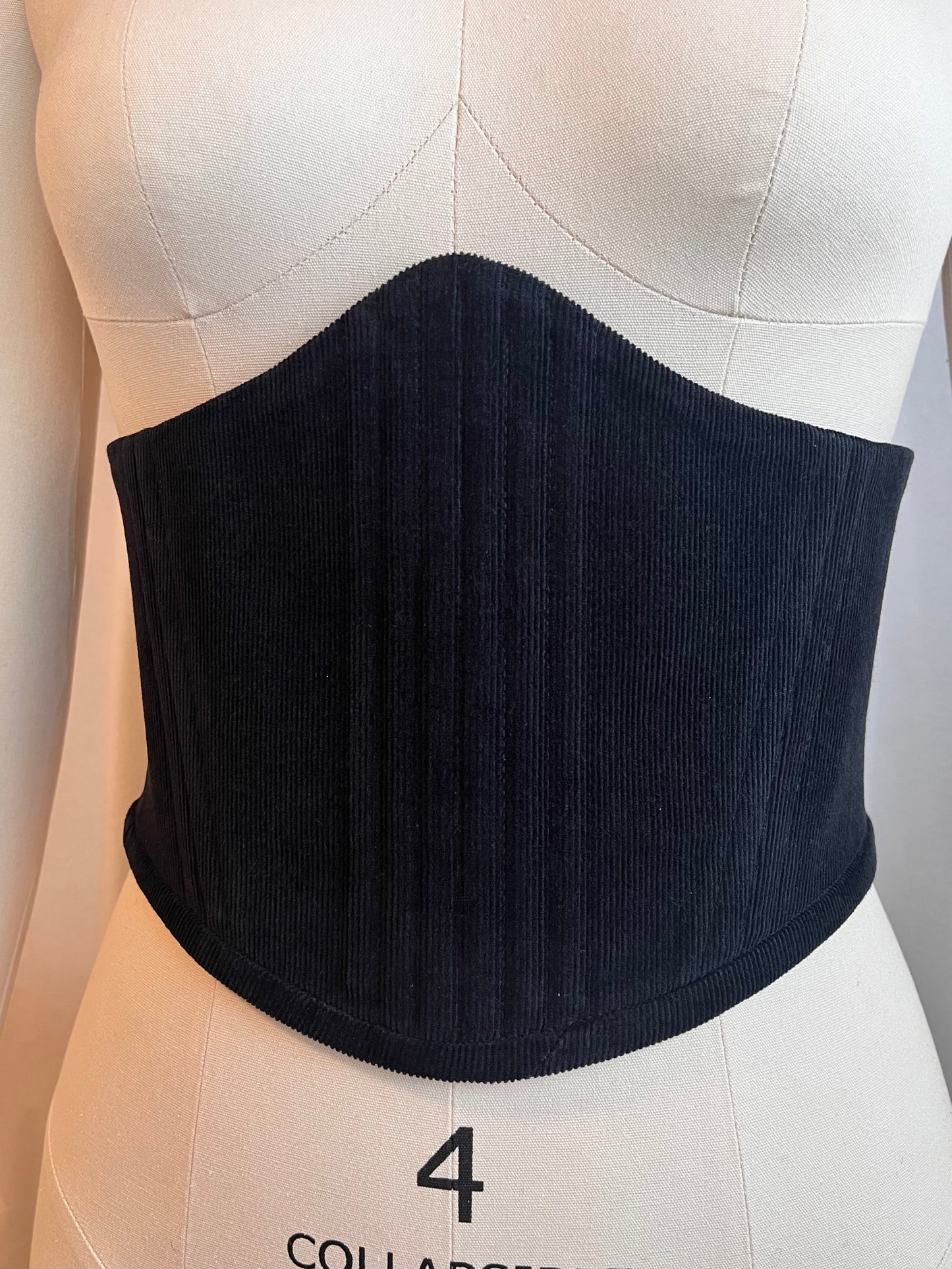 Quiet Grace - black corduroy belt
