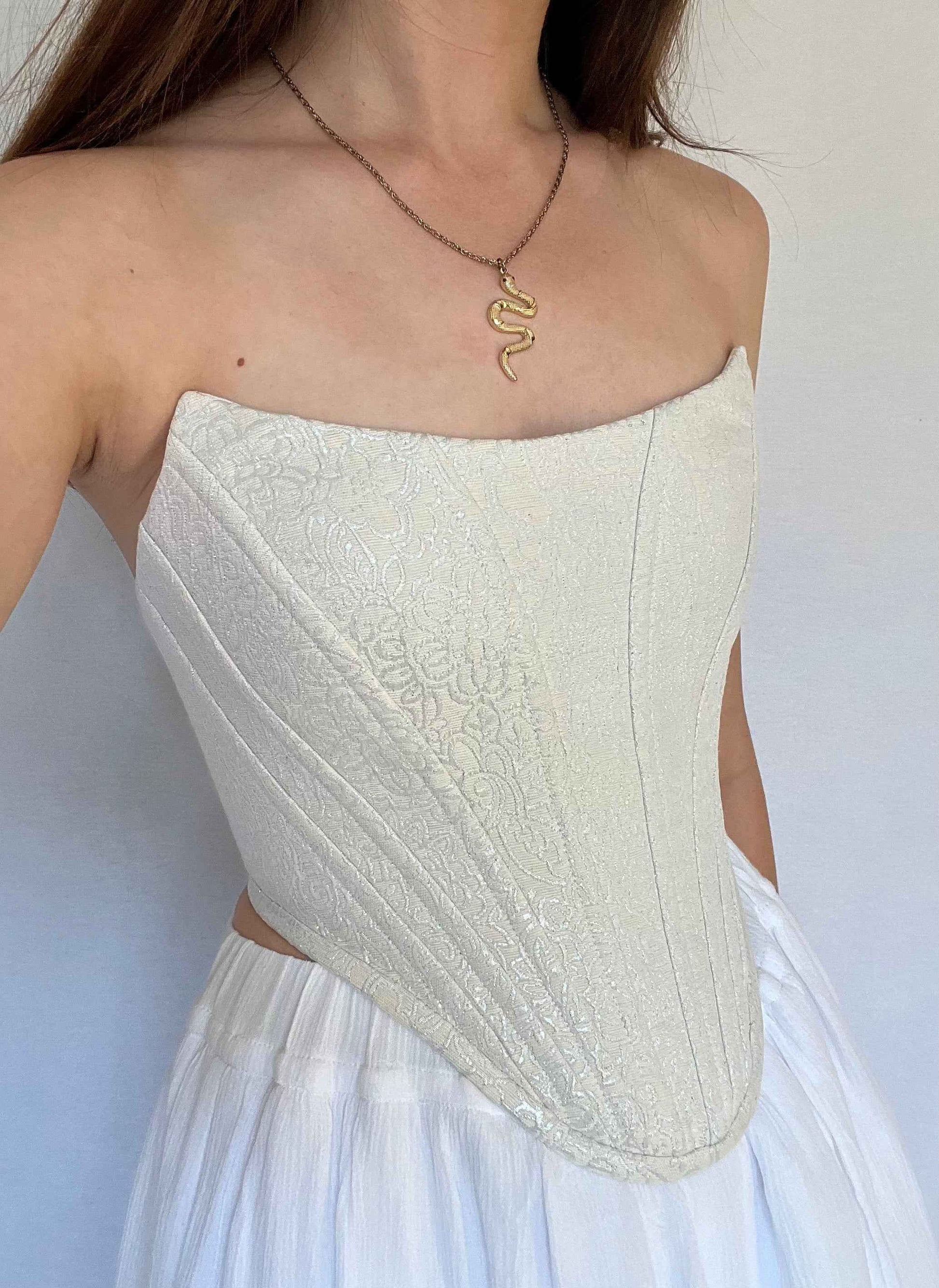 White brocade corset 🤍