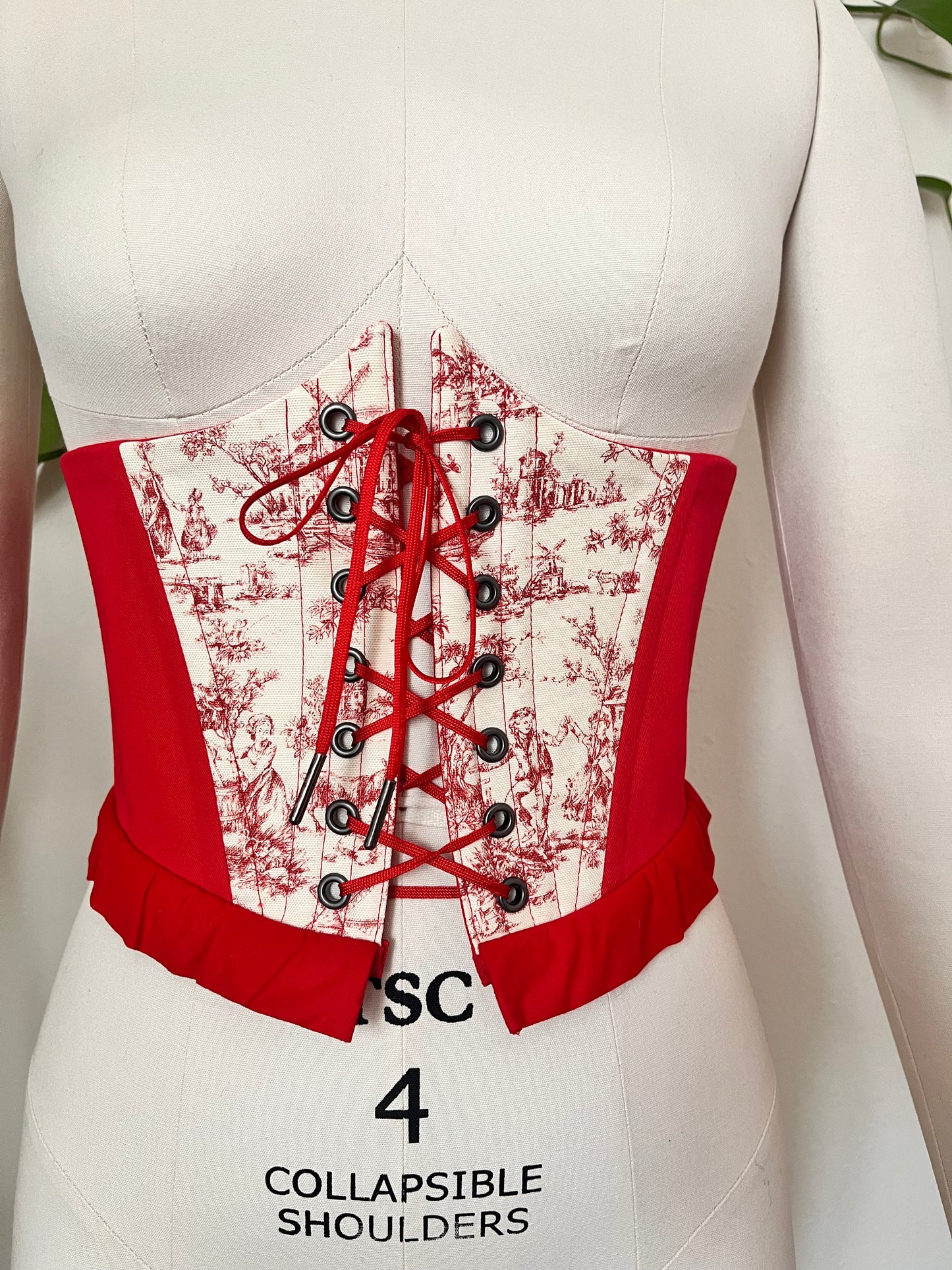 “Laced Grace” corset belt with front and back ties