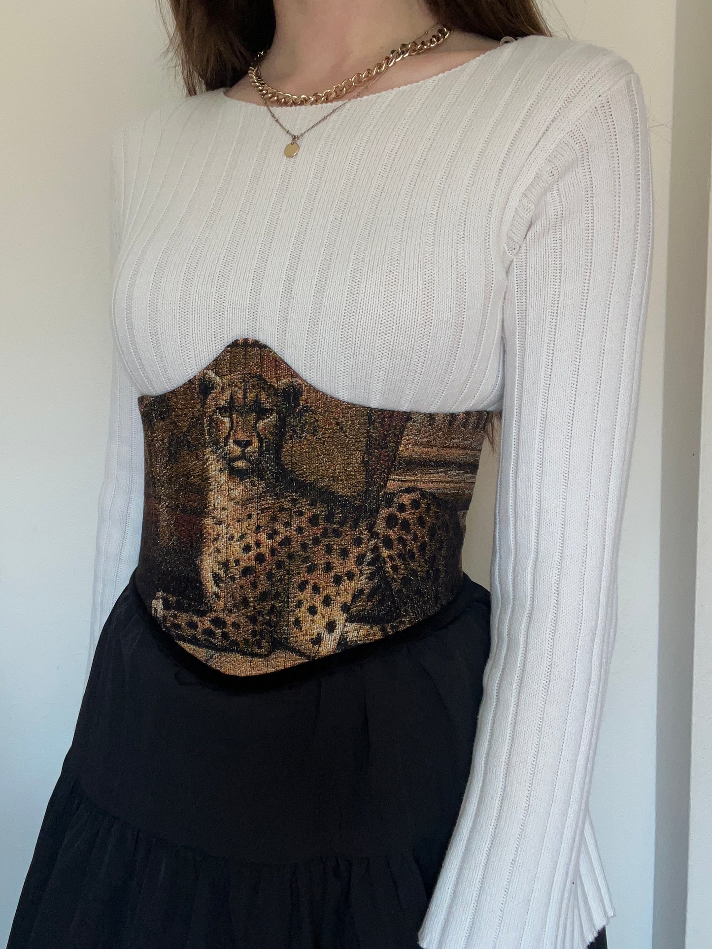 Cheetah Underbust corsage belt