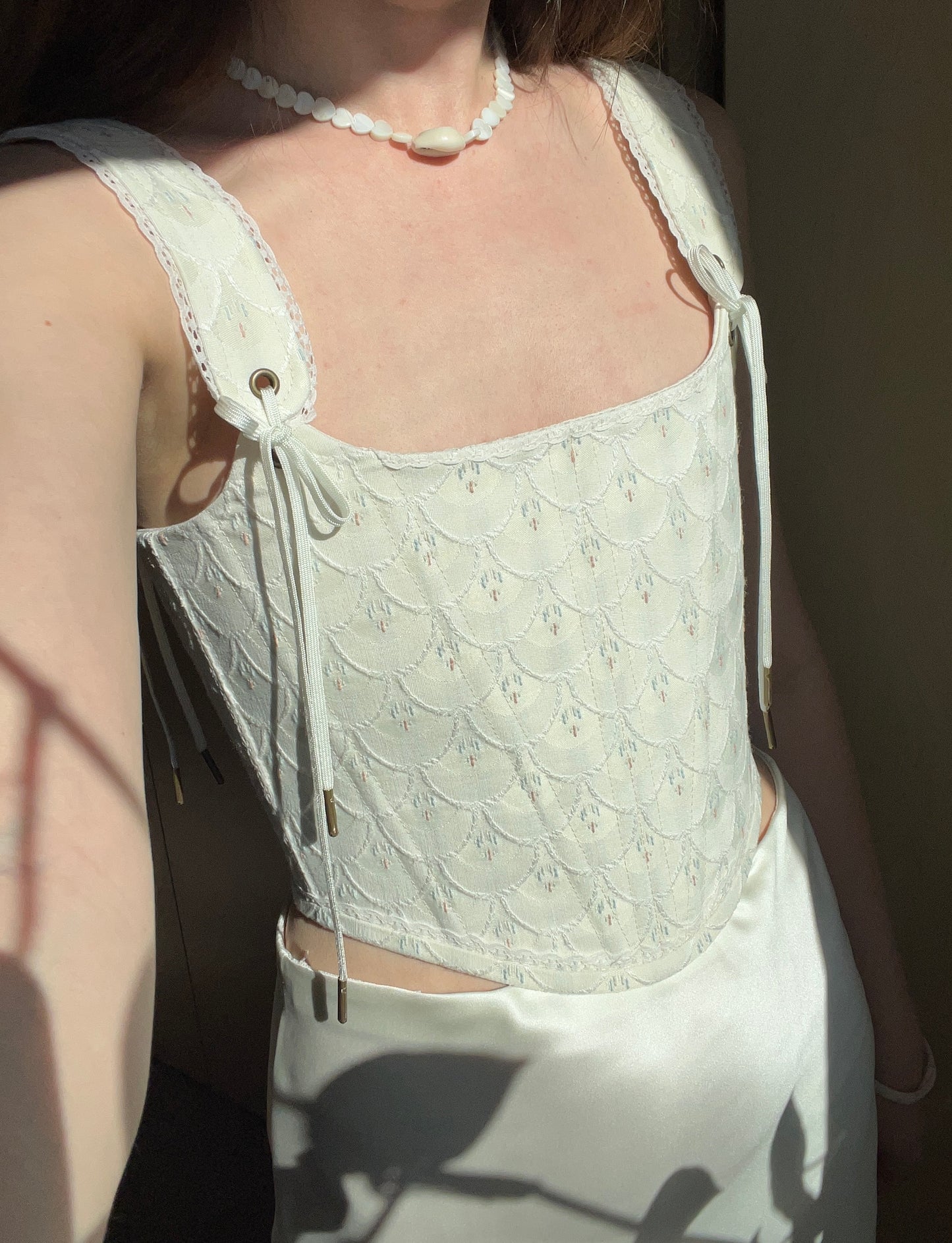 Heirloom Ivory corset, one-of-a-kind, size S
