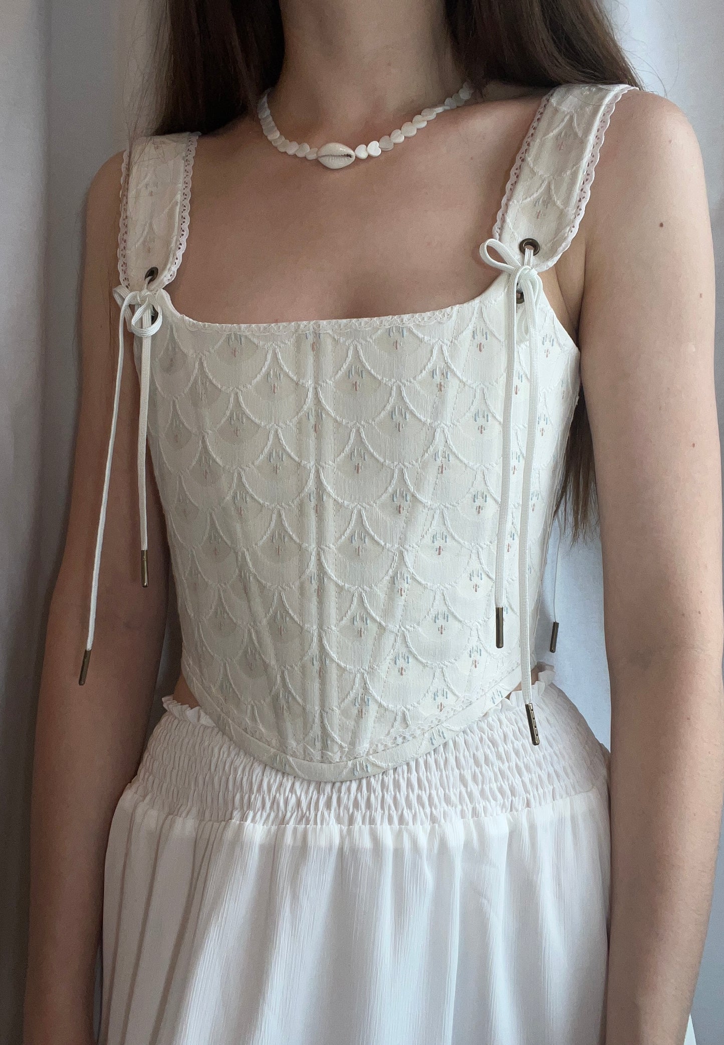Heirloom Ivory corset, one-of-a-kind, size S