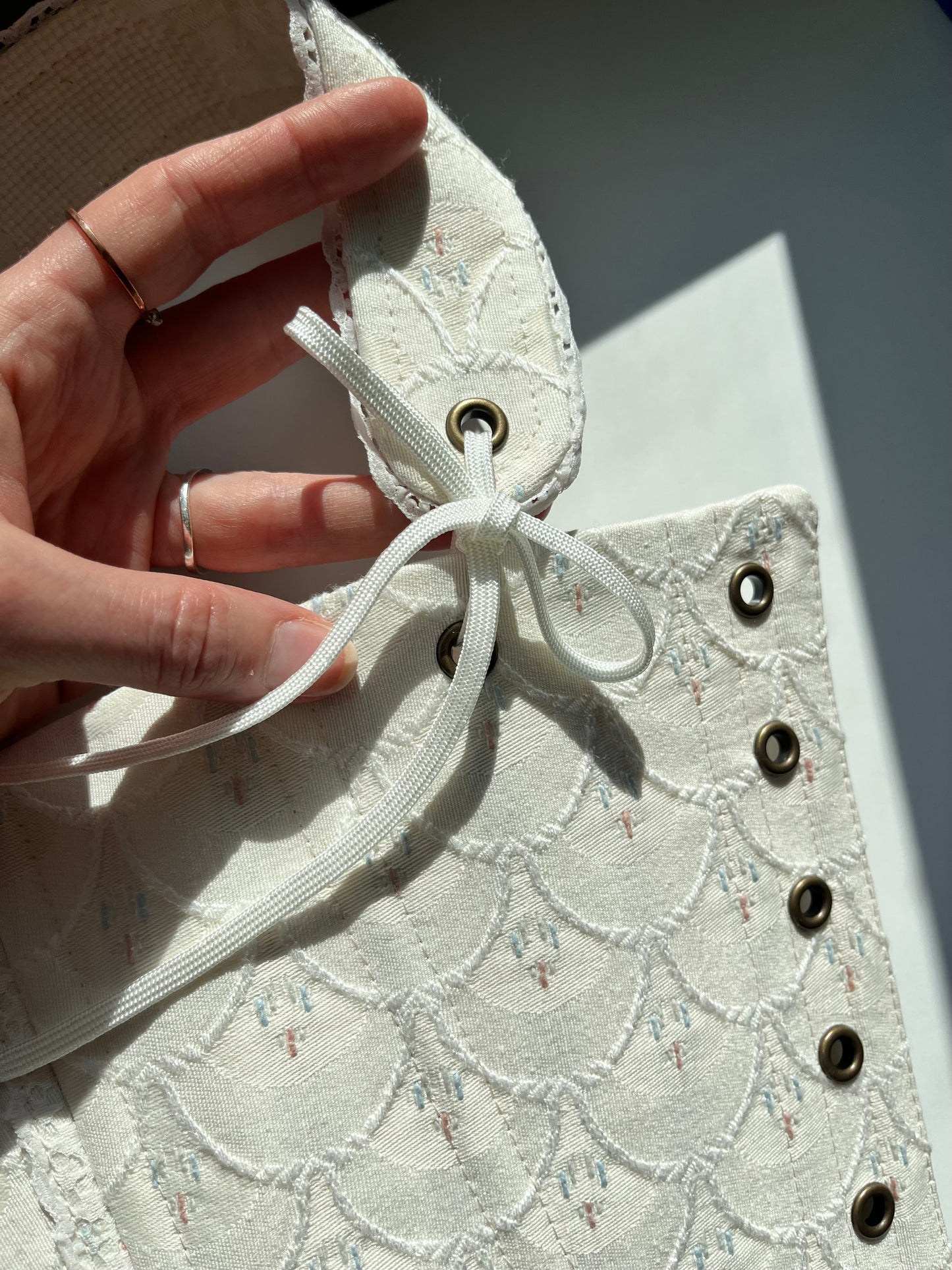 Heirloom Ivory corset, one-of-a-kind, size S