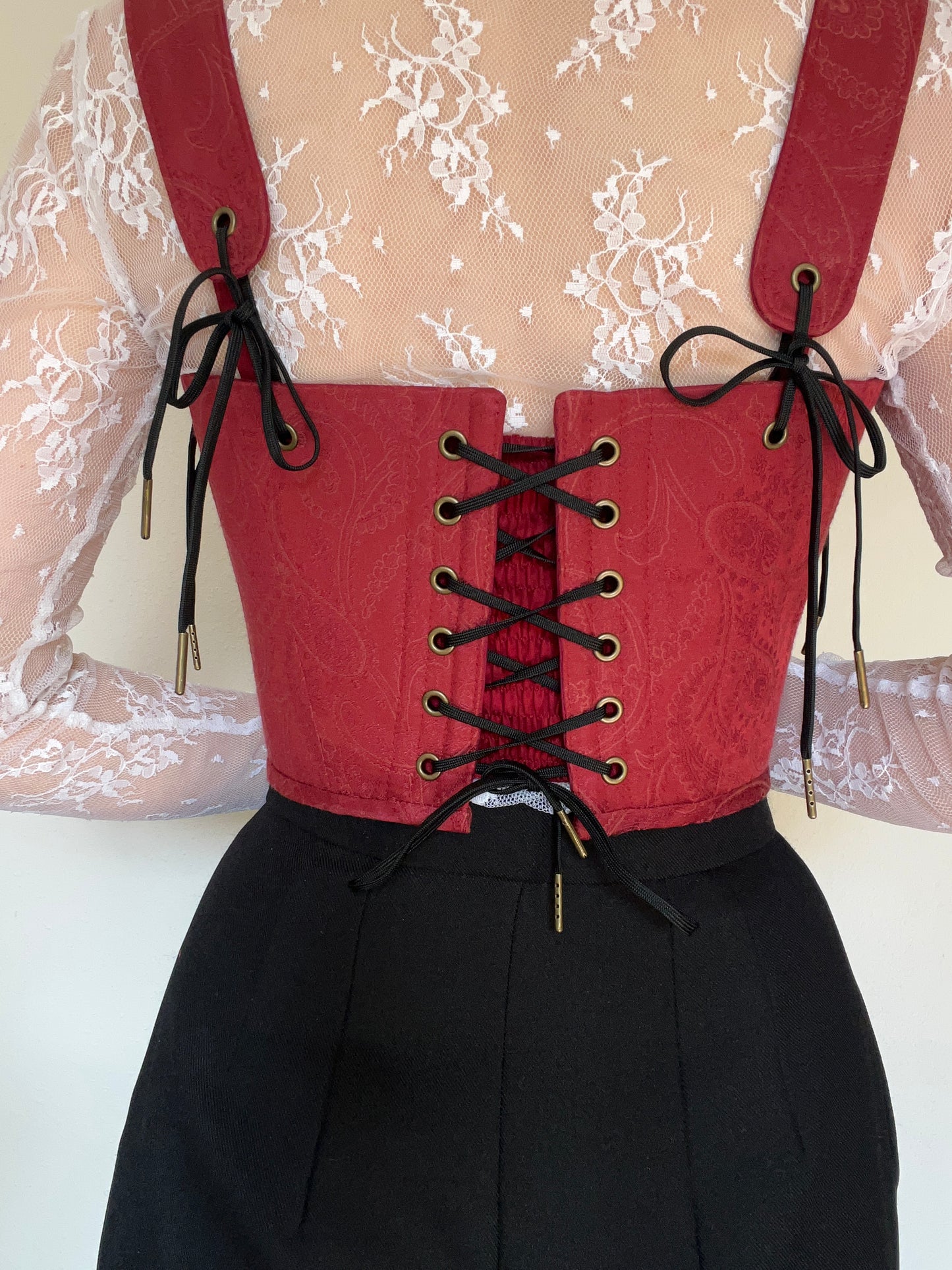 Heirloom Paisley Underbust Corsage Belt, S-M