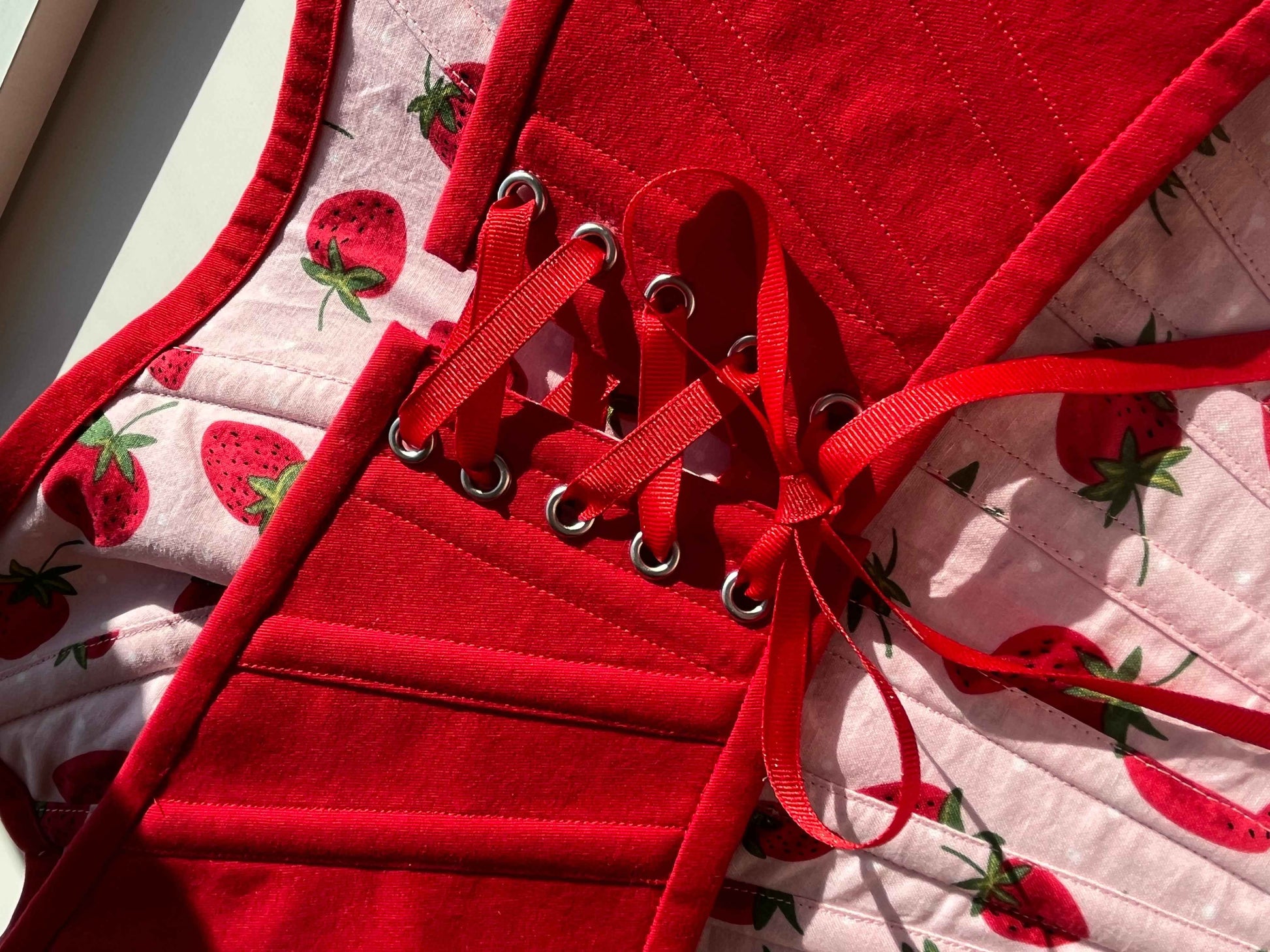 Order for S. red cotton twill corset ❤️