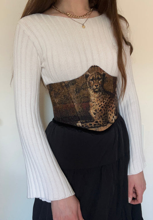 Cheetah Underbust corsgae belt