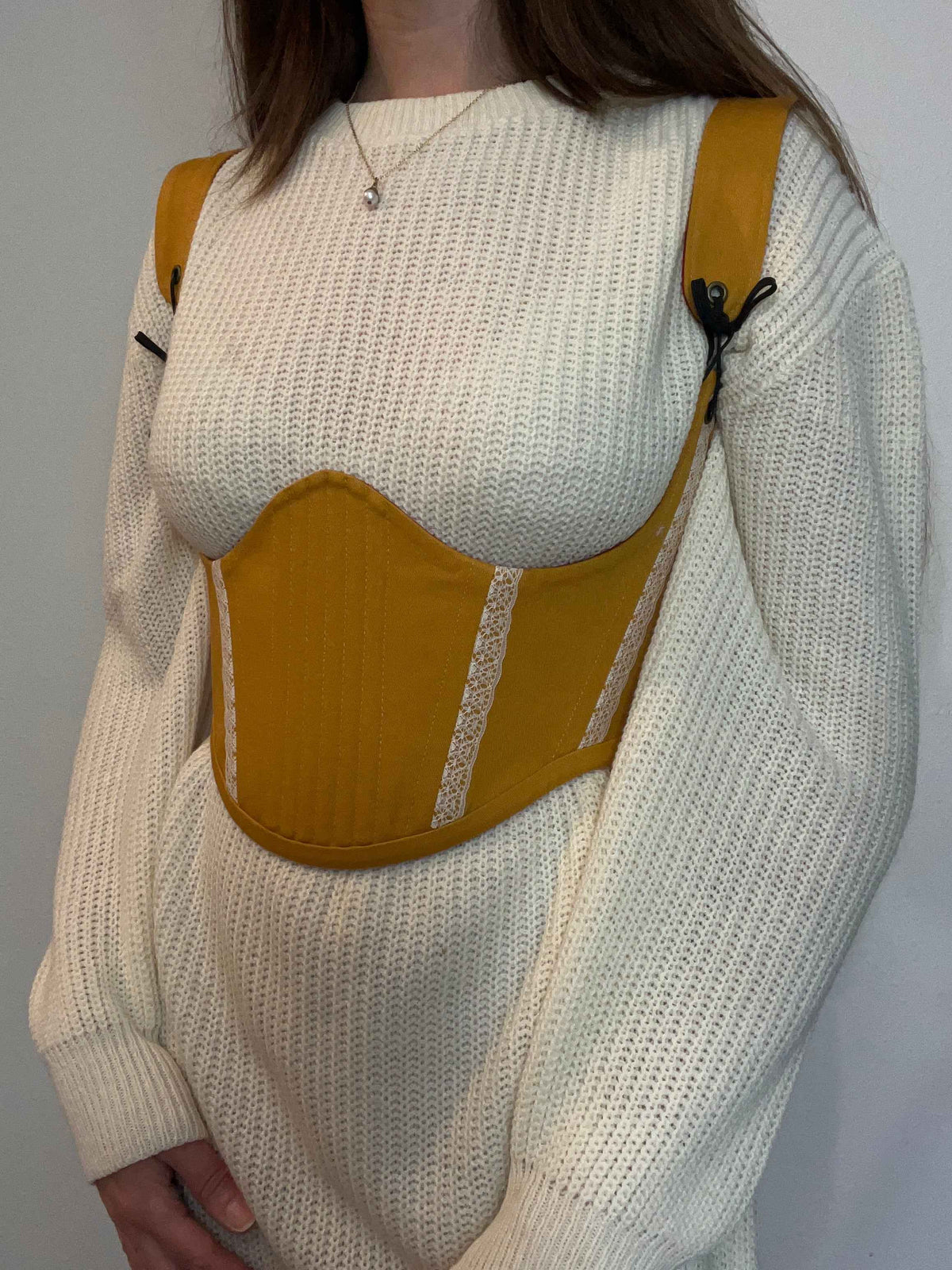 Marigold and Holly reversible corset with removable shoulder straps