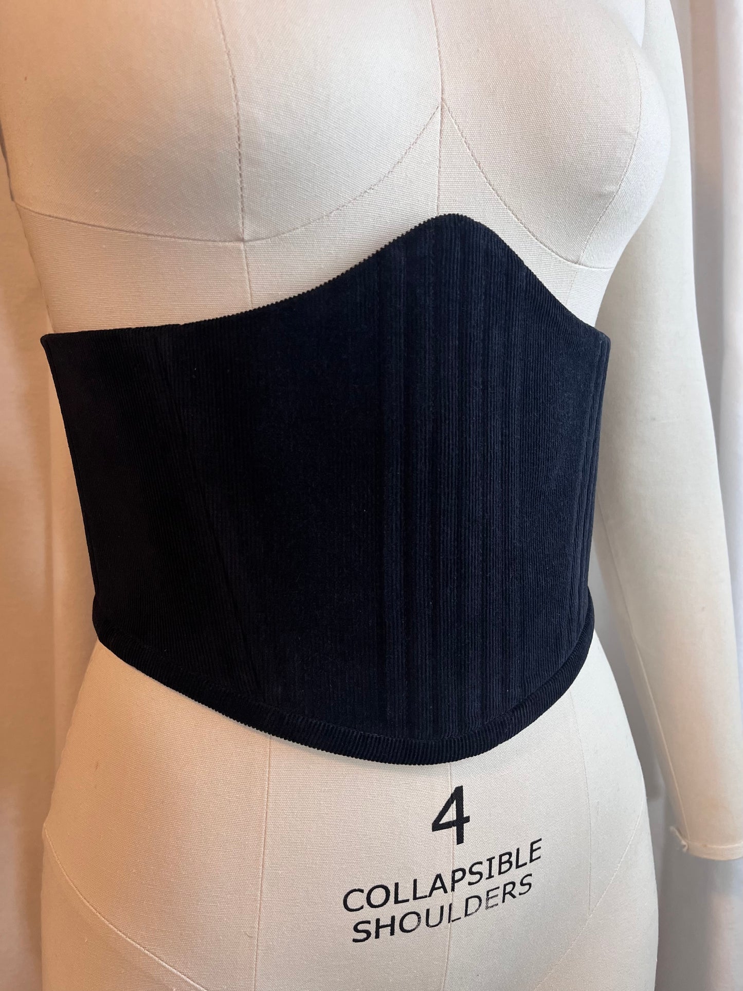 Quiet Grace - black corduroy belt